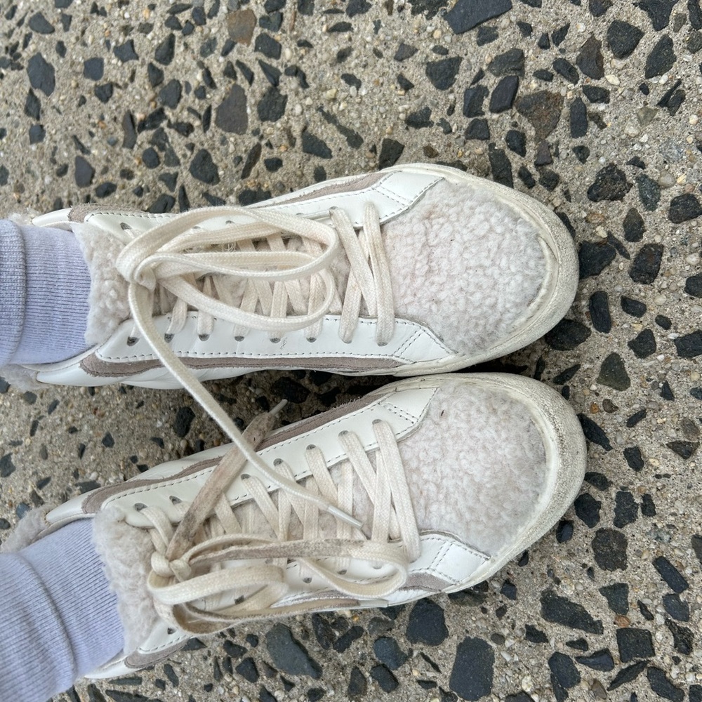 Madewell Cream and White Sneakers